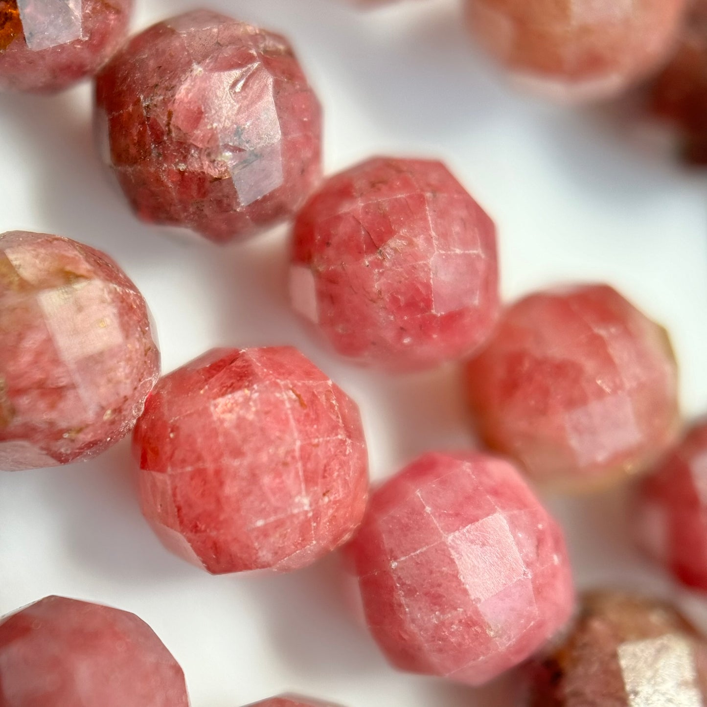 Rhodonite Faceted Round Beads (AA Quality) image 3