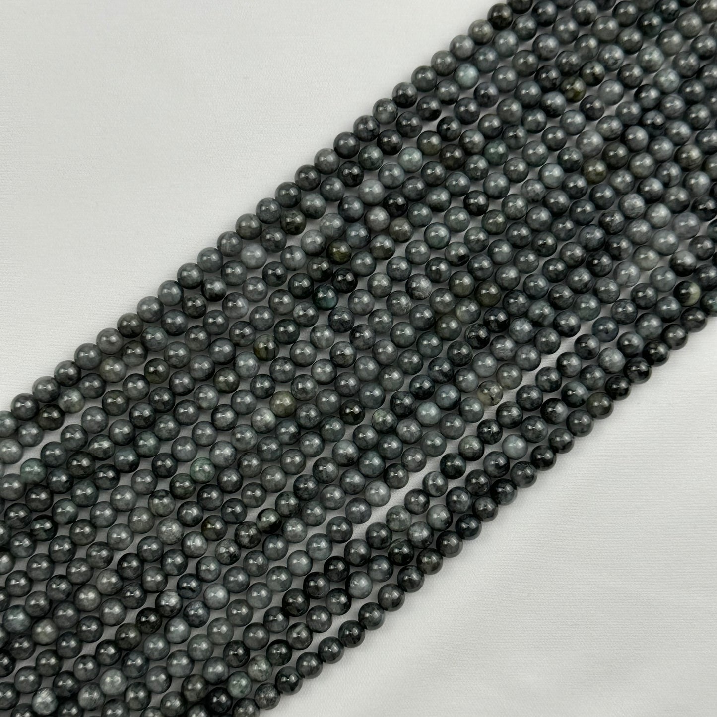 Burmese Black Jade AAA Polished Round Beads image 5