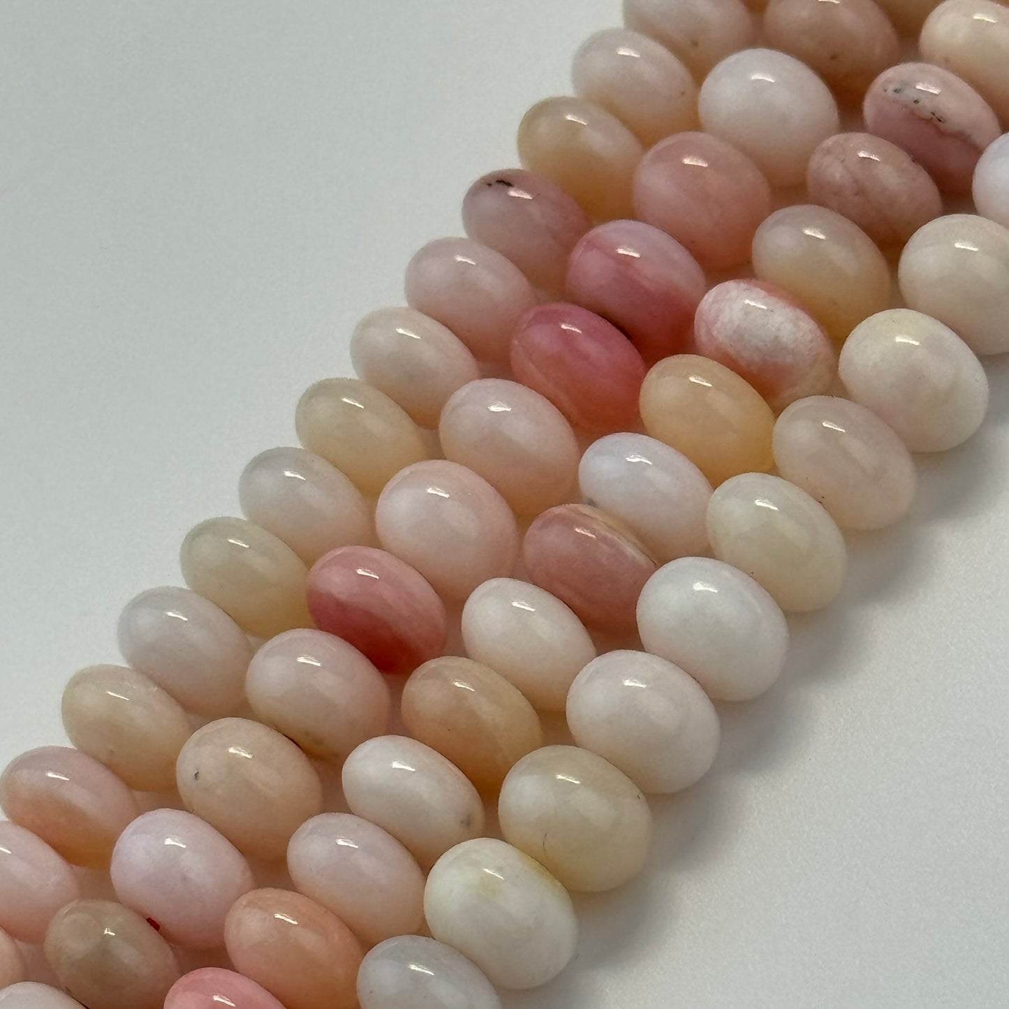 Pink Opal AAA Rondelle Polished Beads image 0