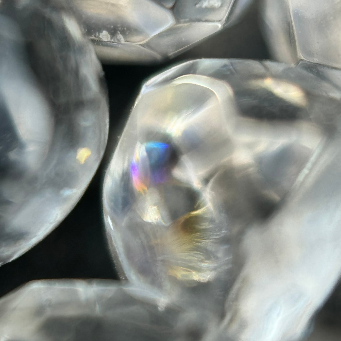 Faceted Clear Quartz Rondelle Beads image 1