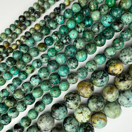 African Turquoise (Jasper) Polished Round Beads image 0