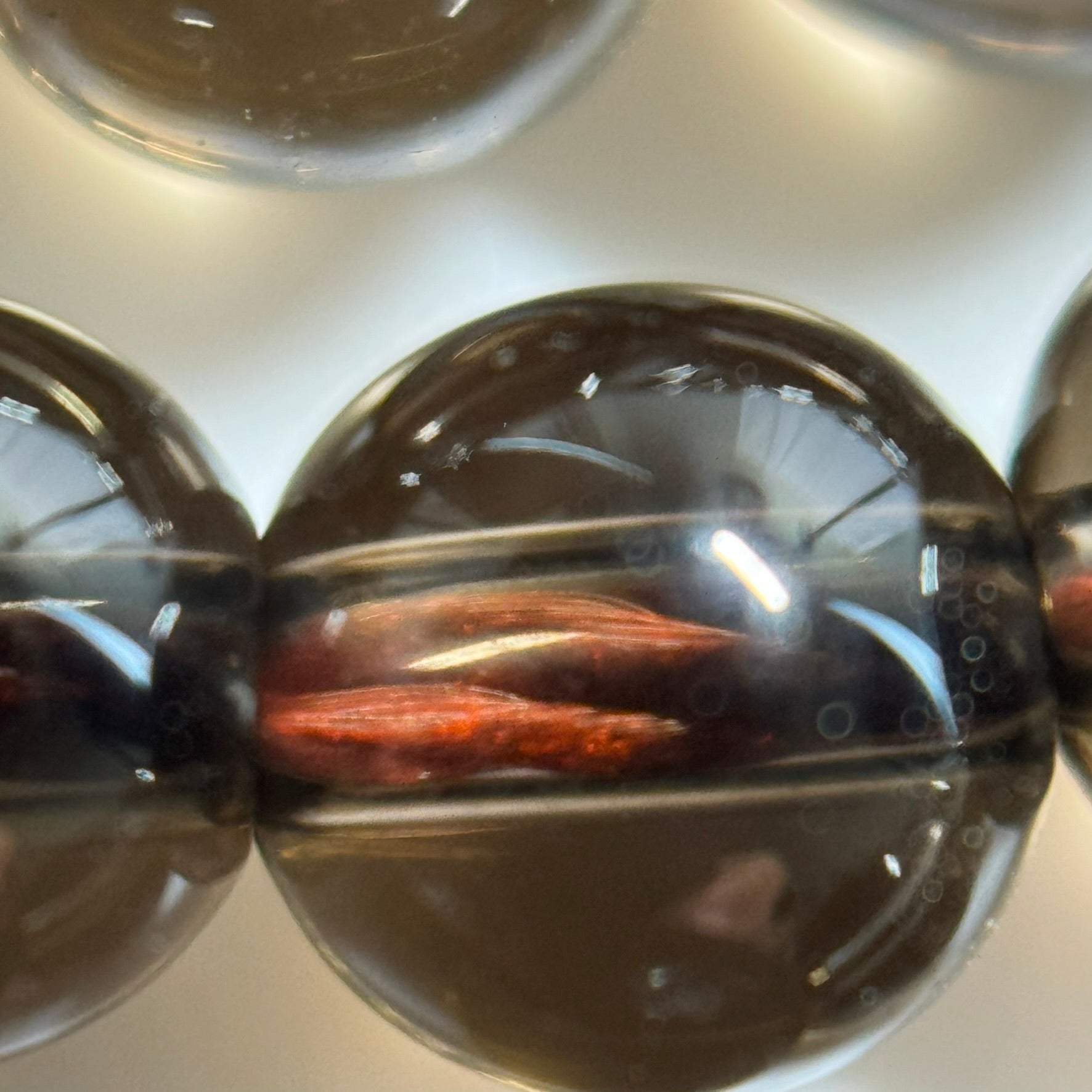 Smoky Quartz Polished  Round Beads image 2