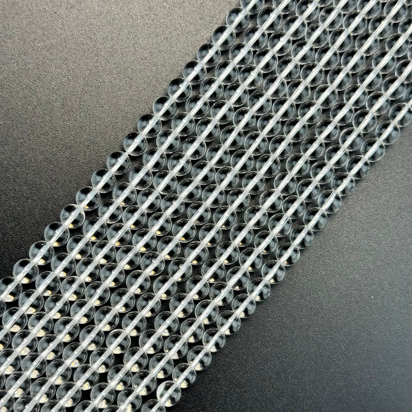 Clear Quartz Polished Round Beads image 0
