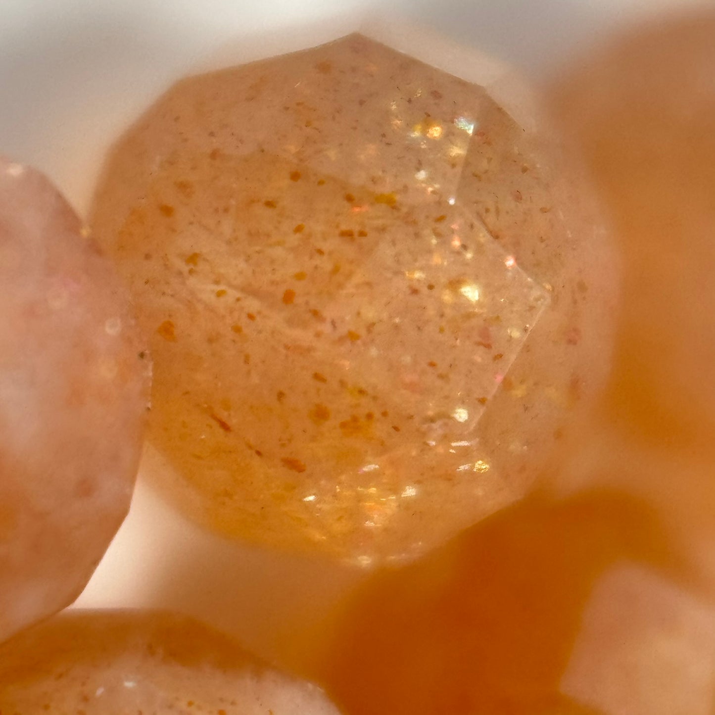 Sunstone Moonstone Faceted Round Beads image 14