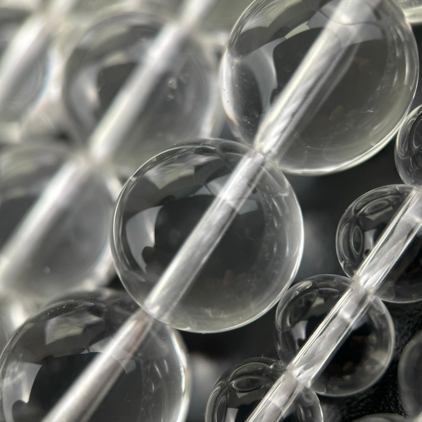 Clear Quartz Polished Round Beads image 1