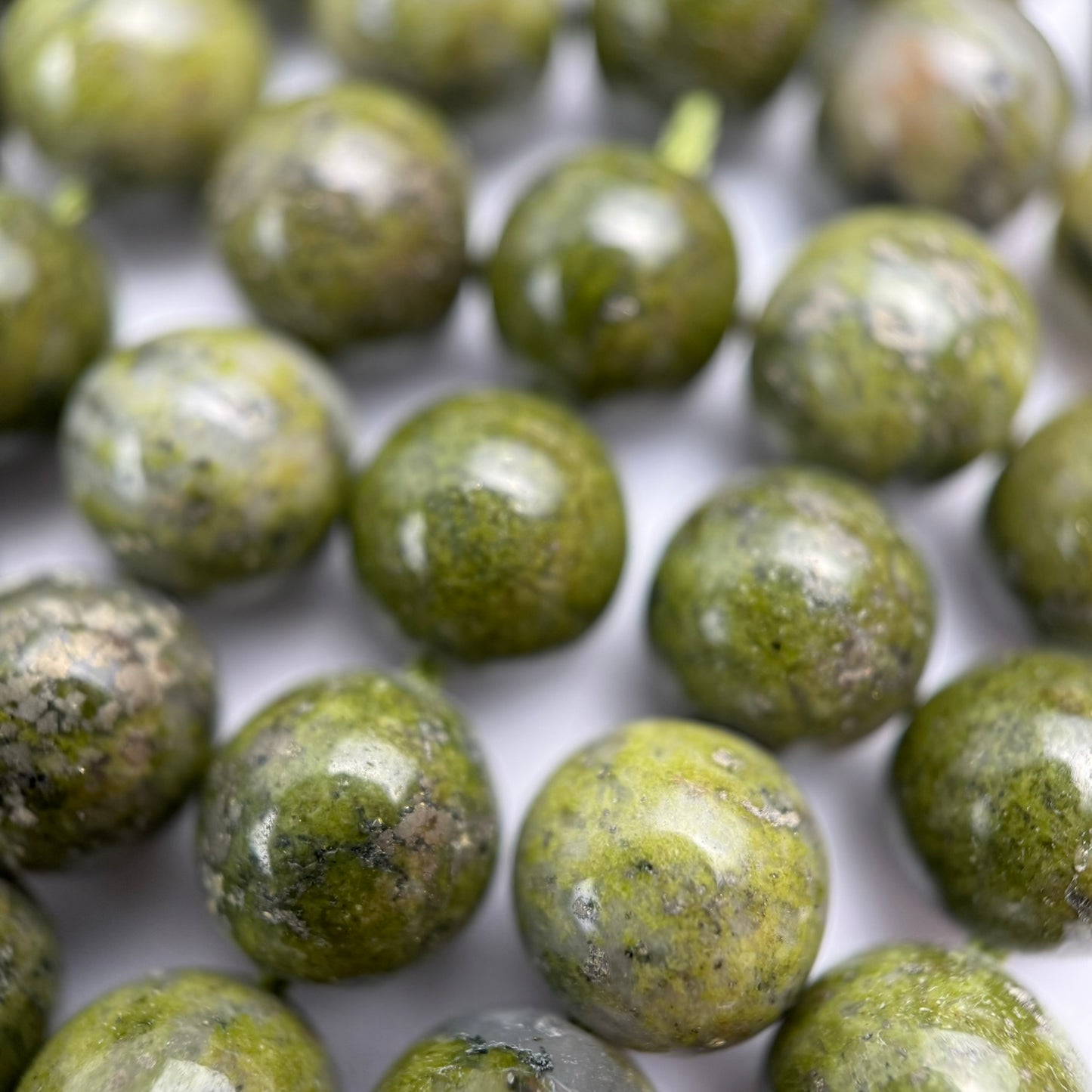 Epidote Polished Round Beads image 5
