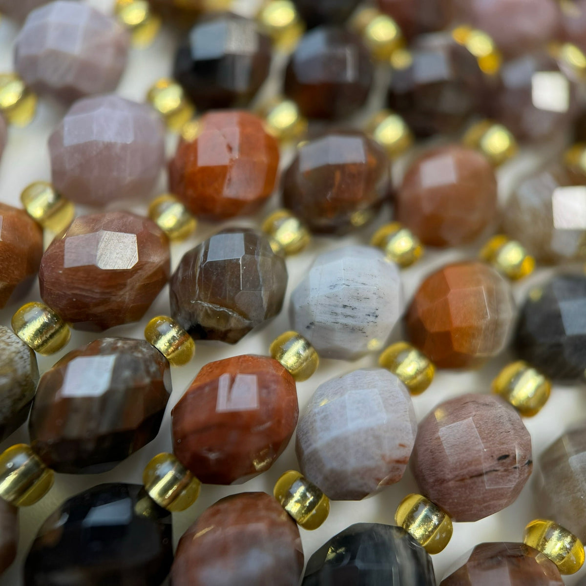 Petrified Wood Faceted Barrel 8 Beads image 3