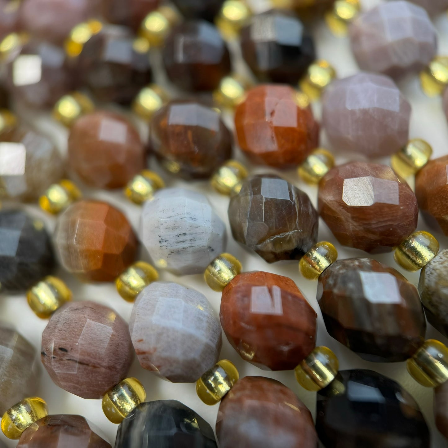 Petrified Wood Faceted Barrel 8 Beads image 3