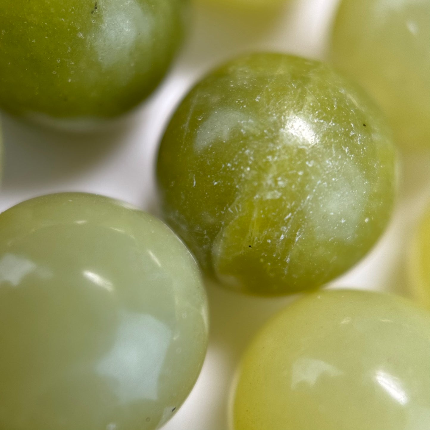 South Jade Serpentine Polished Round Beads image 2
