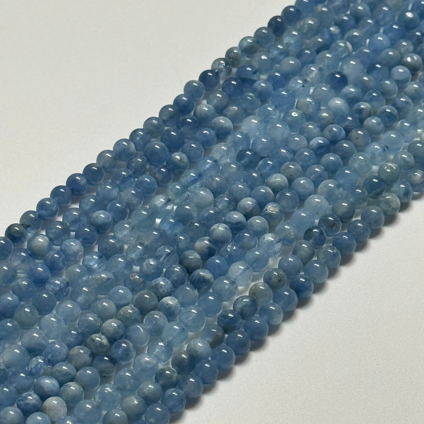 Aquamarine Polished Round Gemstone Beads - A Quality image 3