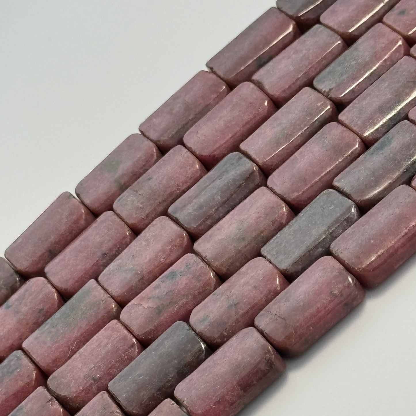 Rhodonite Flat Rectangular Beads image 5
