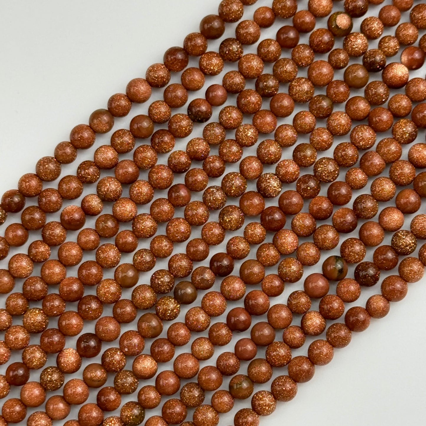 Gold Sandstone Polished Round Beads image 2