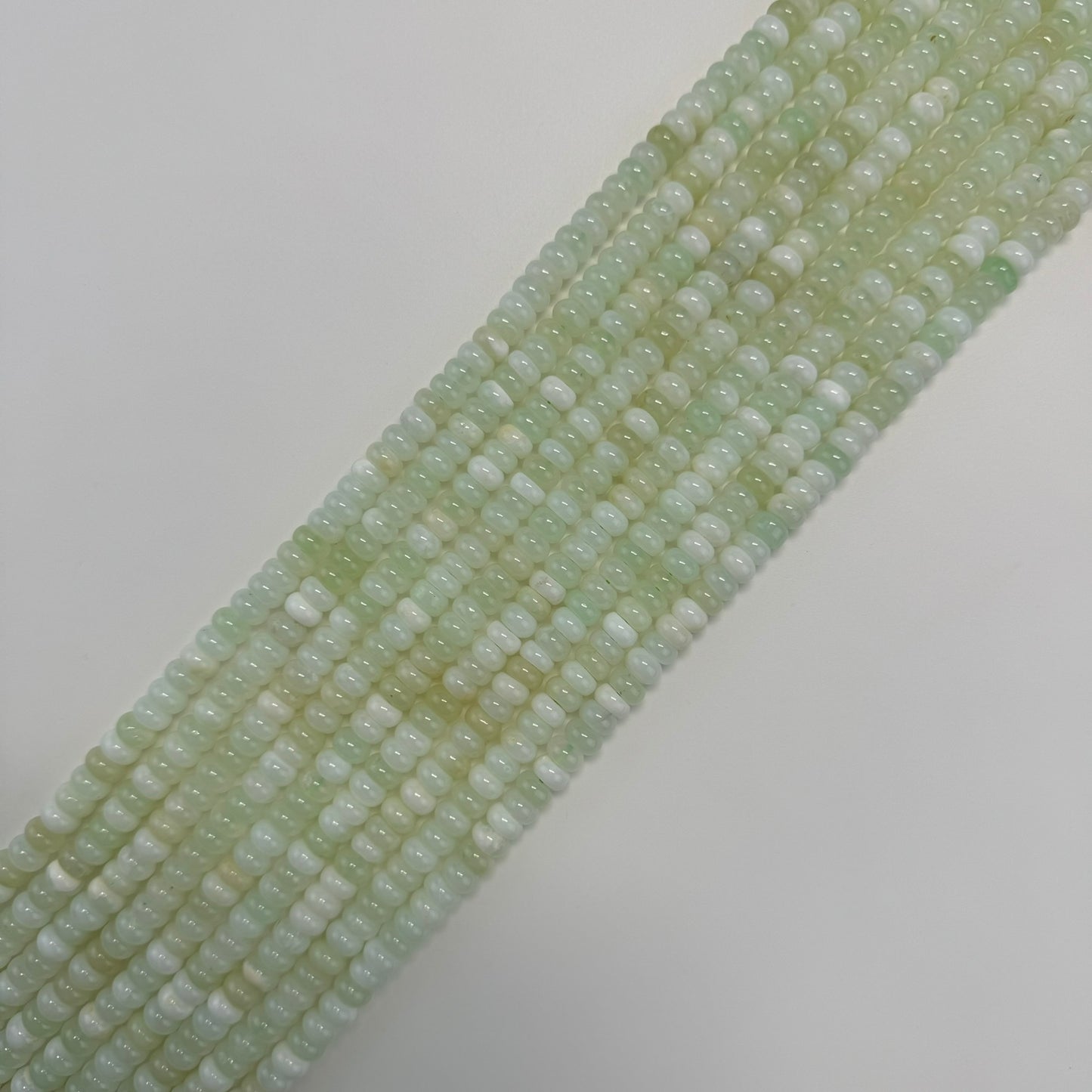 Green Opal Rondelle Polished Beads image 4