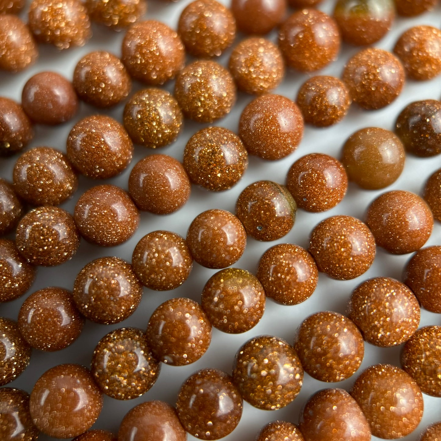 Gold Sandstone Polished Round Beads image 3