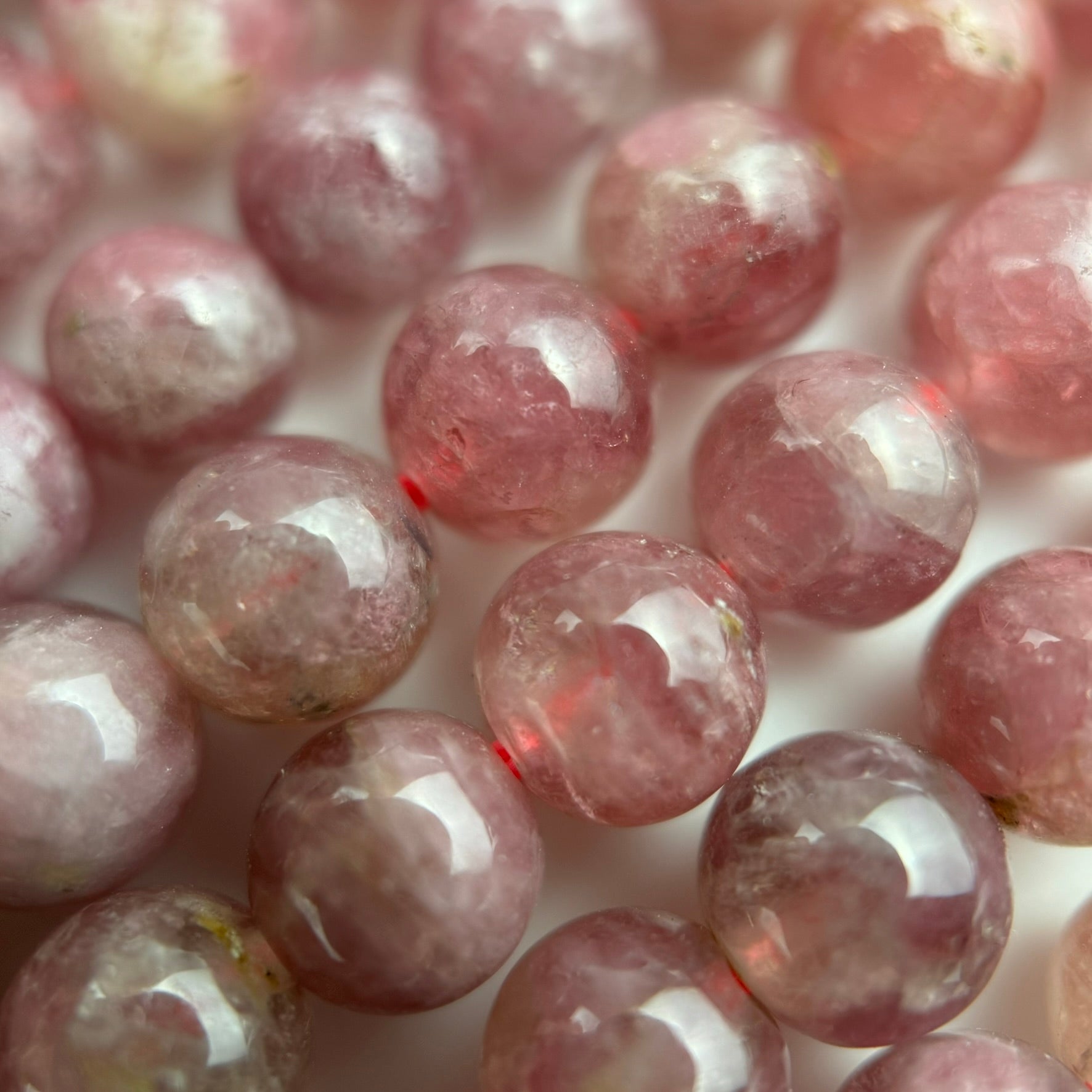 Pink Tourmaline Polished Round Beads (4.5-6.5mm) image 3