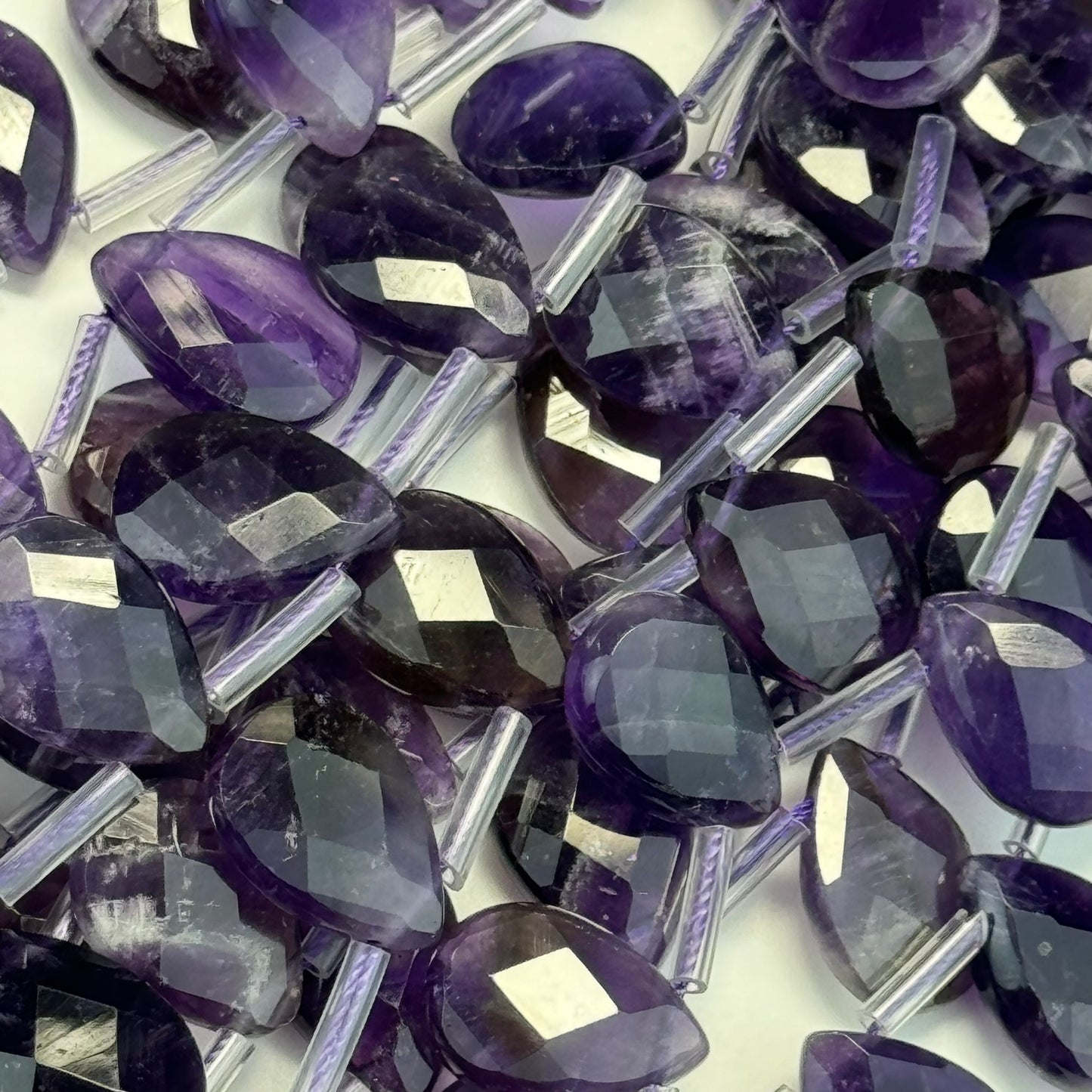 Amethyst Faceted Pear Shape Beads image 5