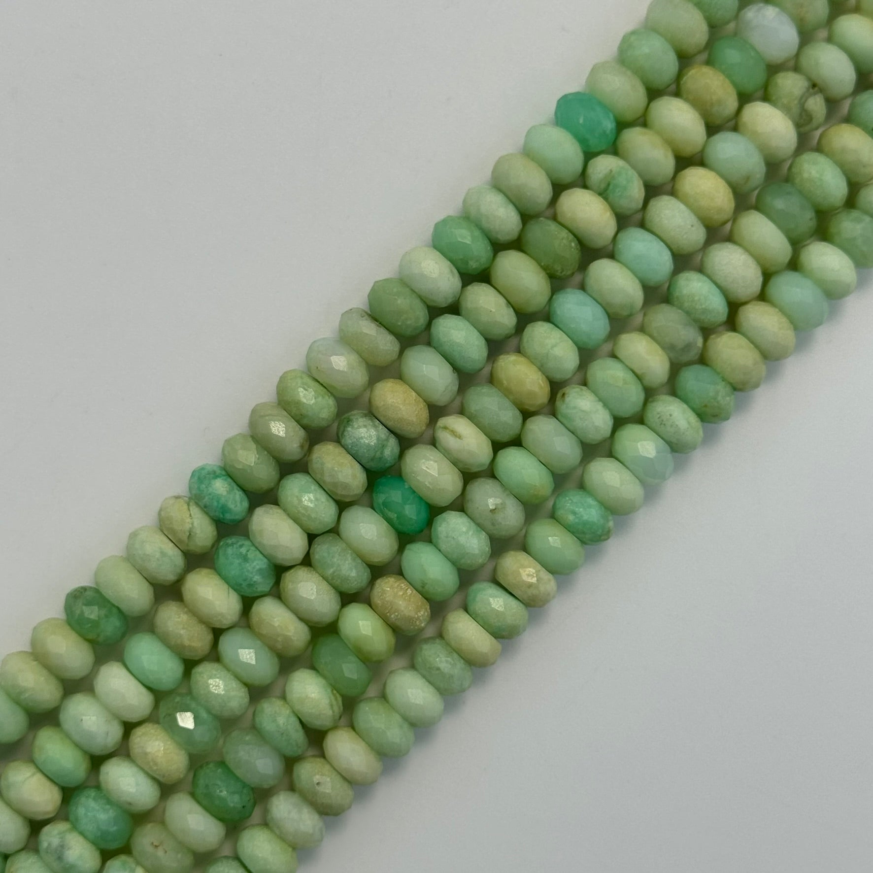 Chrysoprase Faceted Rondelle Beads image 8