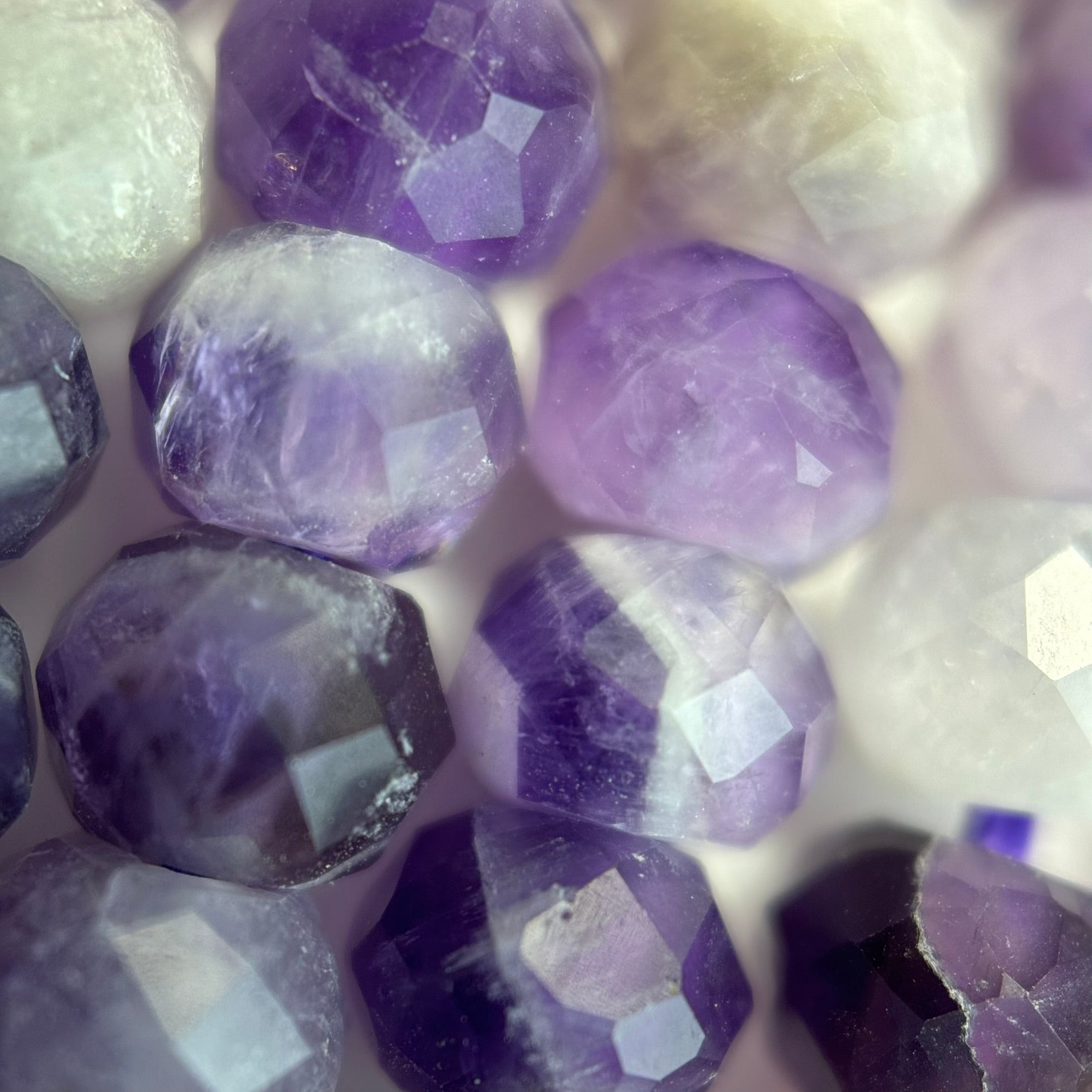Faceted Amethyst Rondelle Beads (6x4mm) image 11