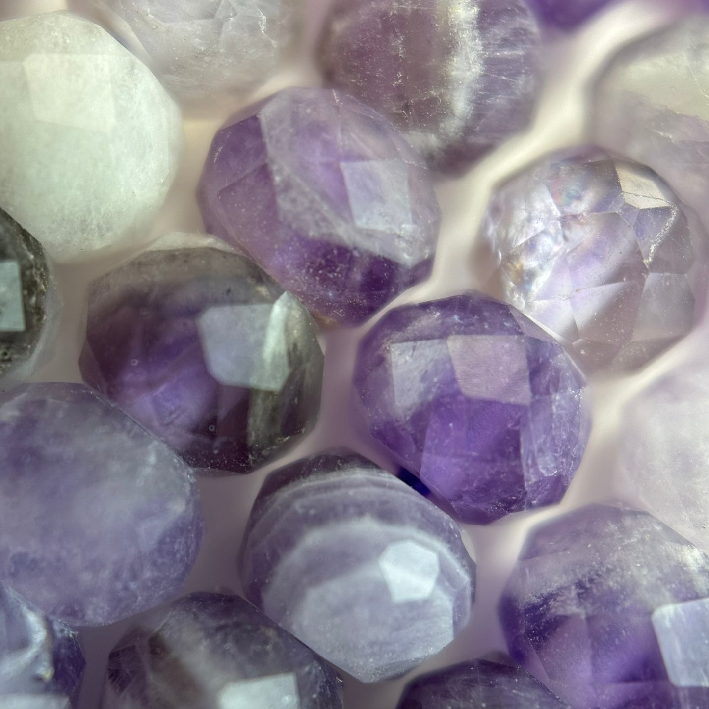 Faceted Amethyst Rondelle Beads (6x4mm) image 10