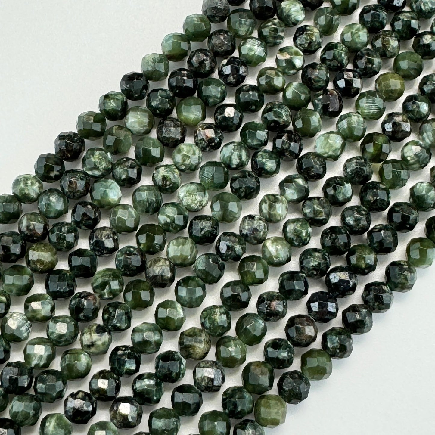 Seraphinite Faceted Round Beads (4.5mm) image 3