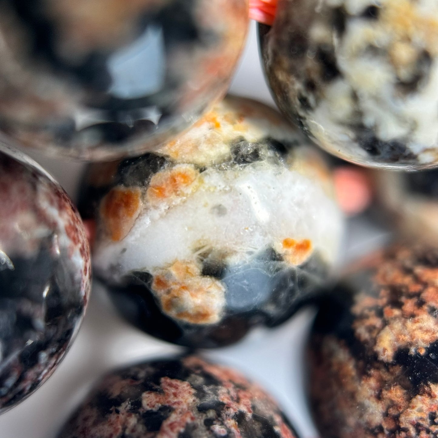 Blossom Jasper Polished Round Beads image 8