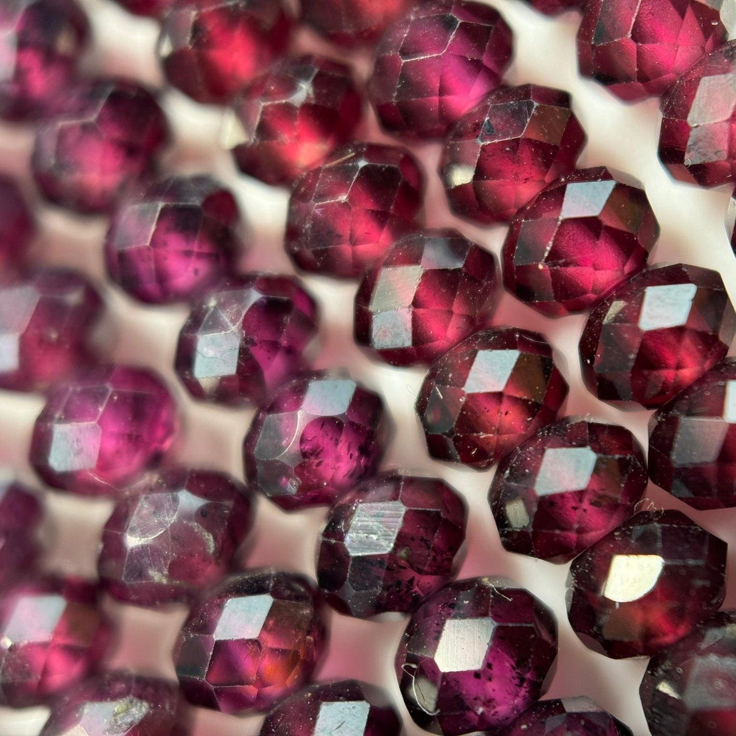 Rhodolite Garnet Faceted Rondelle Beads image 7