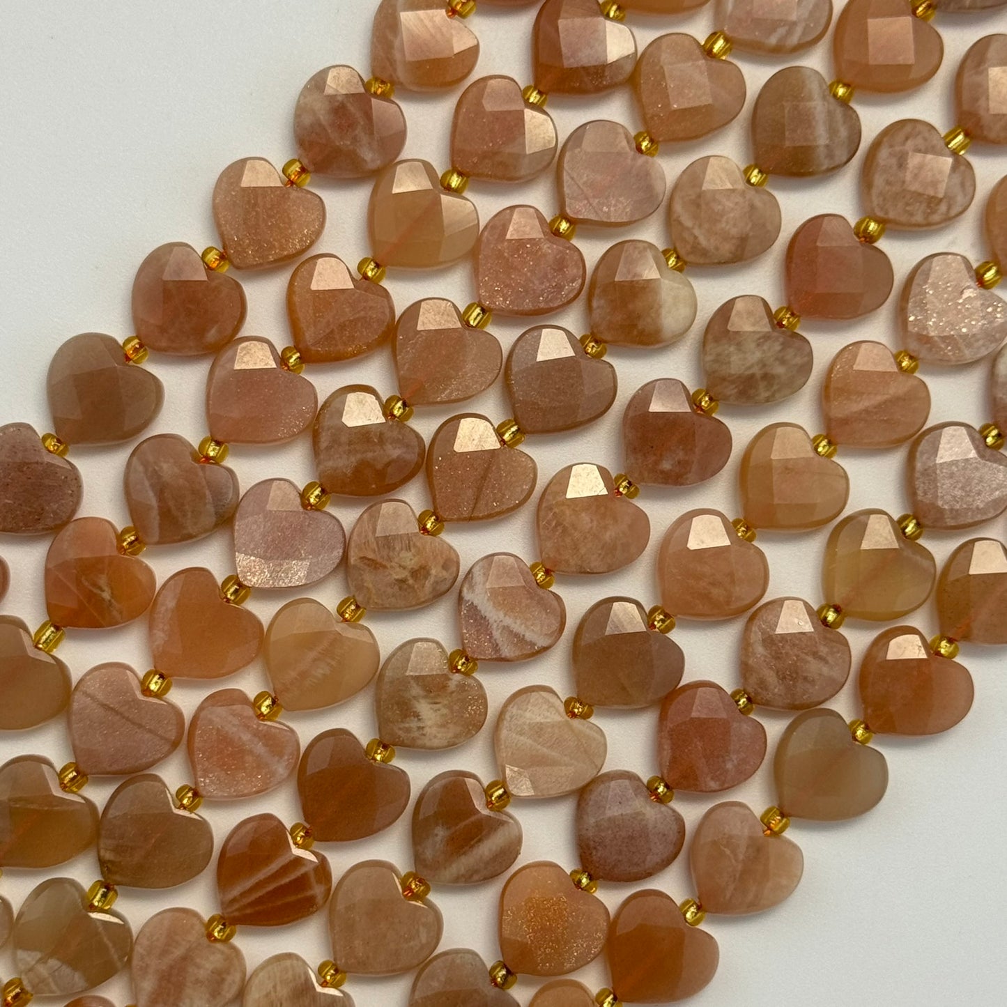 Sunstone Faceted Heart 12Ãâ€â€ÂÂ12 mm Beads image 5