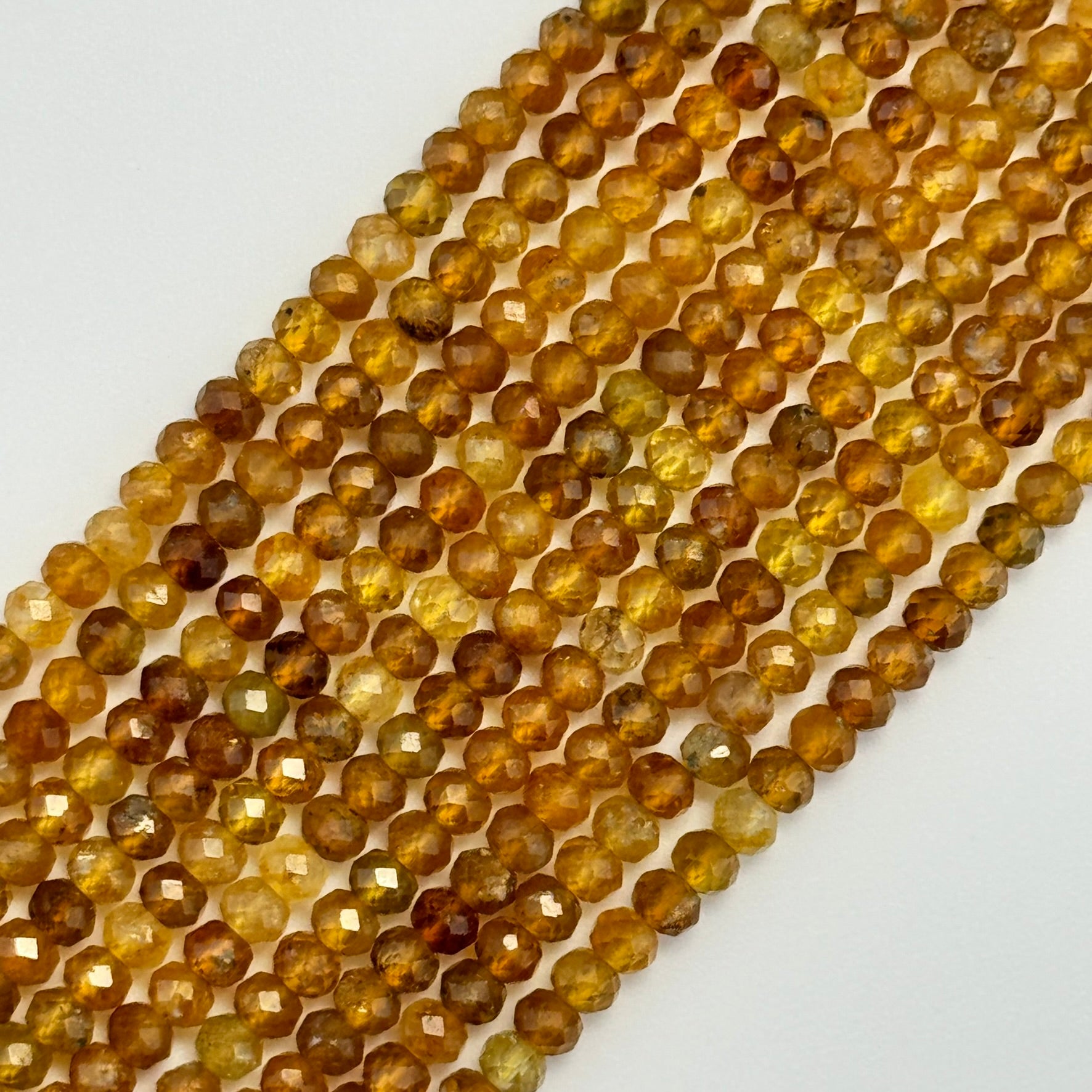 Faceted Tourmaline Rondelle Beads (4x3mm) image 0