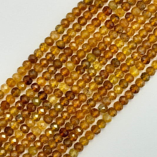 Faceted Tourmaline Rondelle Beads (4x3mm) image 0