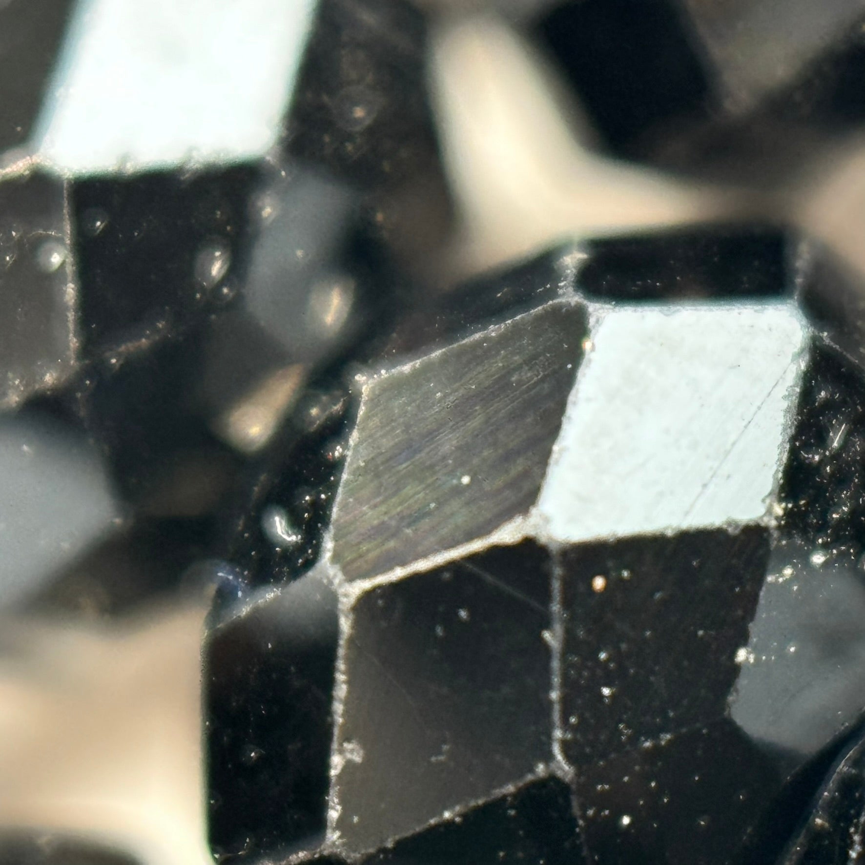 Black Spinel Faceted Rondelle Beads image 6