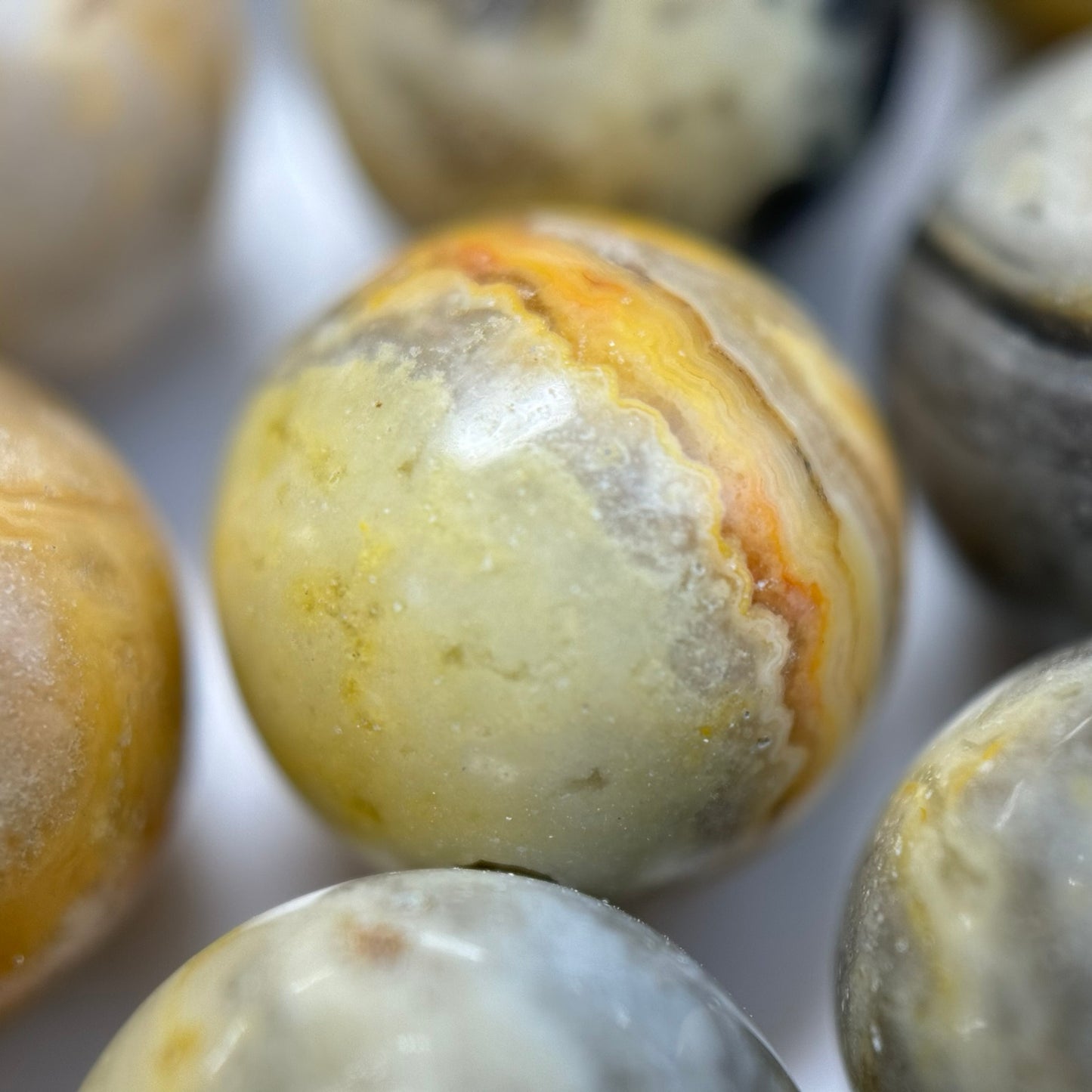 Golden Crazy Lace Agate Polished Round Beads image 7