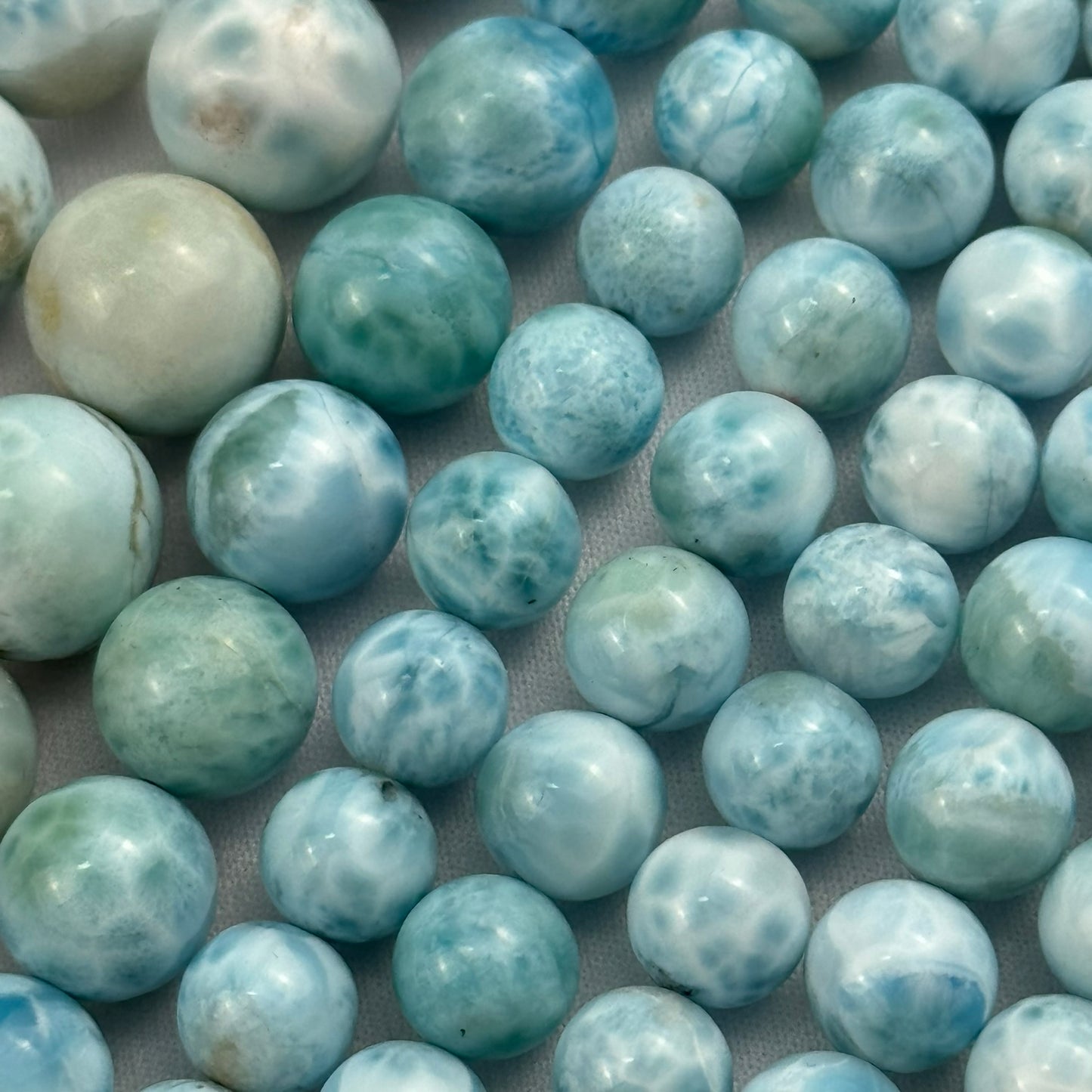 Larimar AAA Polished Round Beads image 2