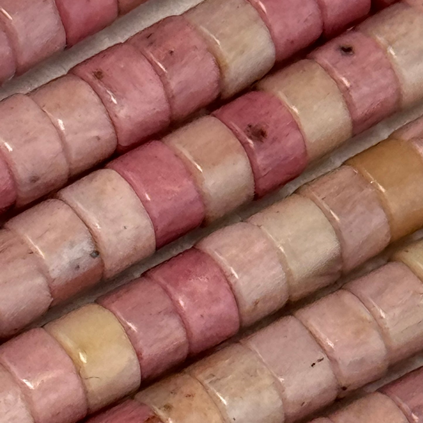 Rhodonite Heishi Beads (A Quality) image 6