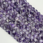 Chevron Amethyst Polished Round Beads image 7