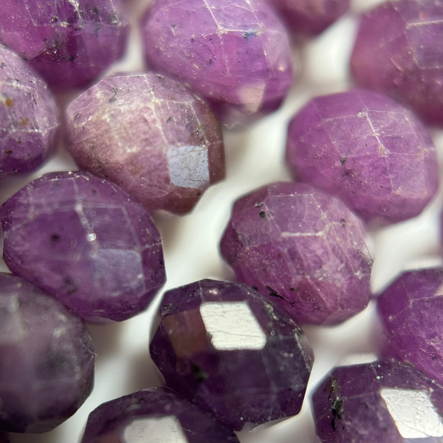 Purple Sapphire Faceted Rondelle Beads image 2