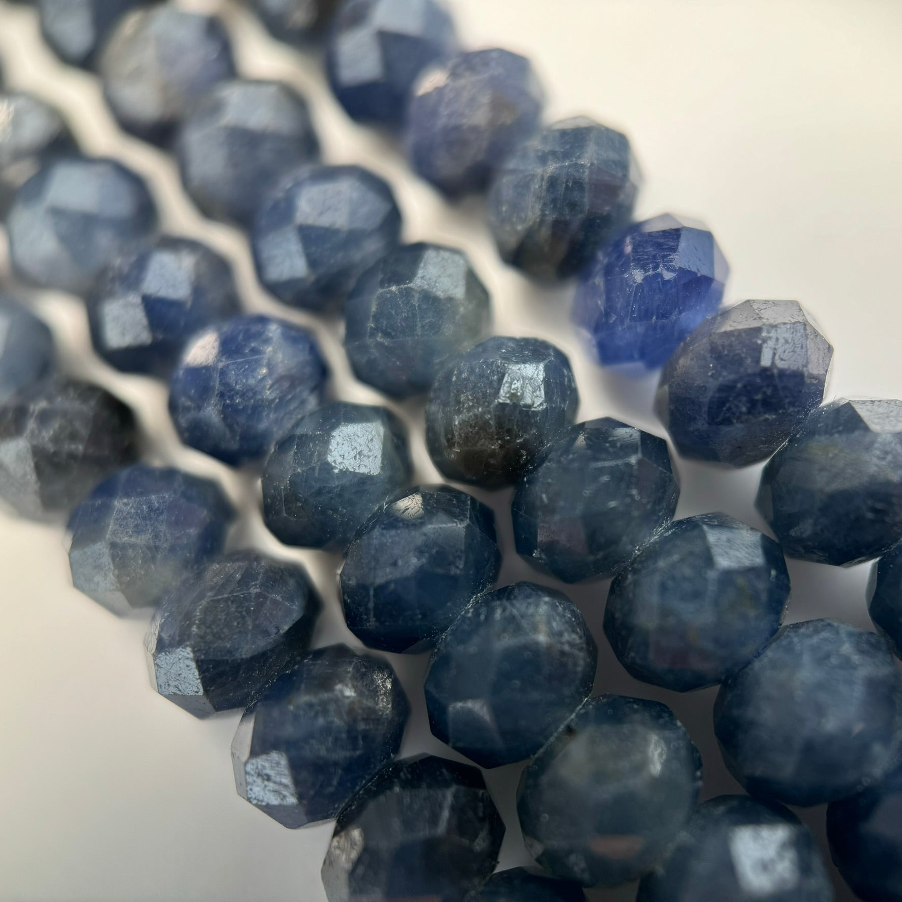 Sapphire Faceted Rondelle Beads (AA Quality) image 5