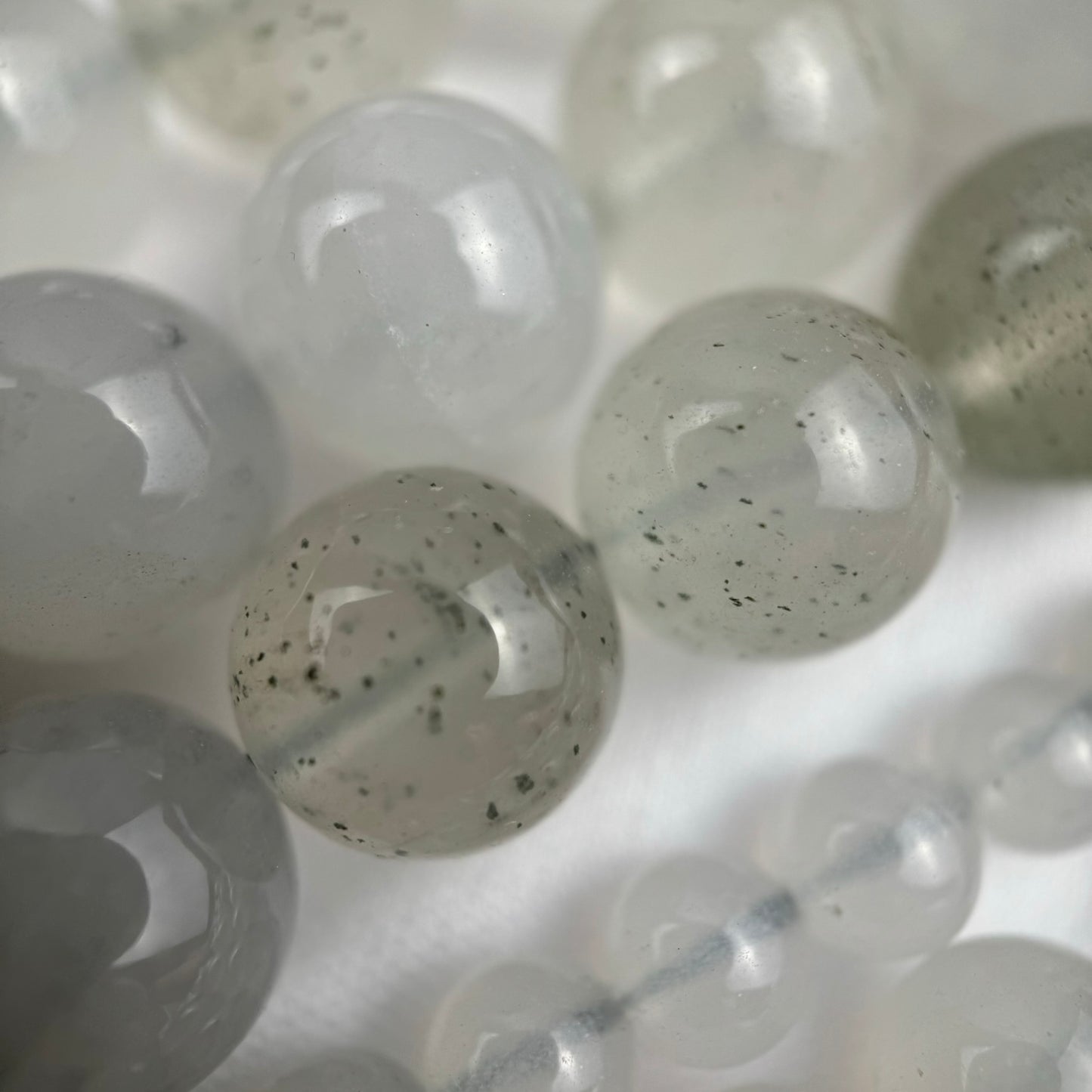Green Ice Quartz Polished Round Beads image 5
