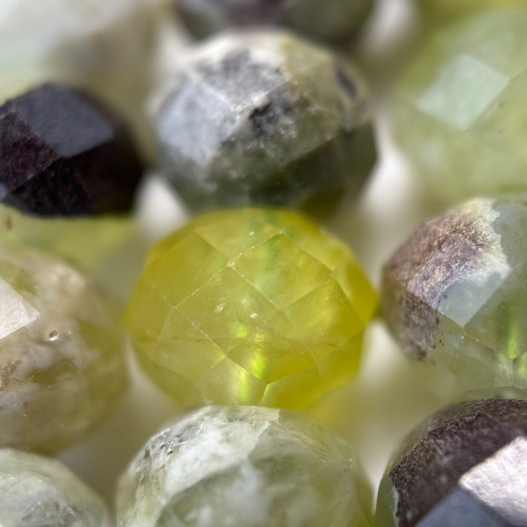 Prehnite Faceted Rondelle Beads (Color B) image 8