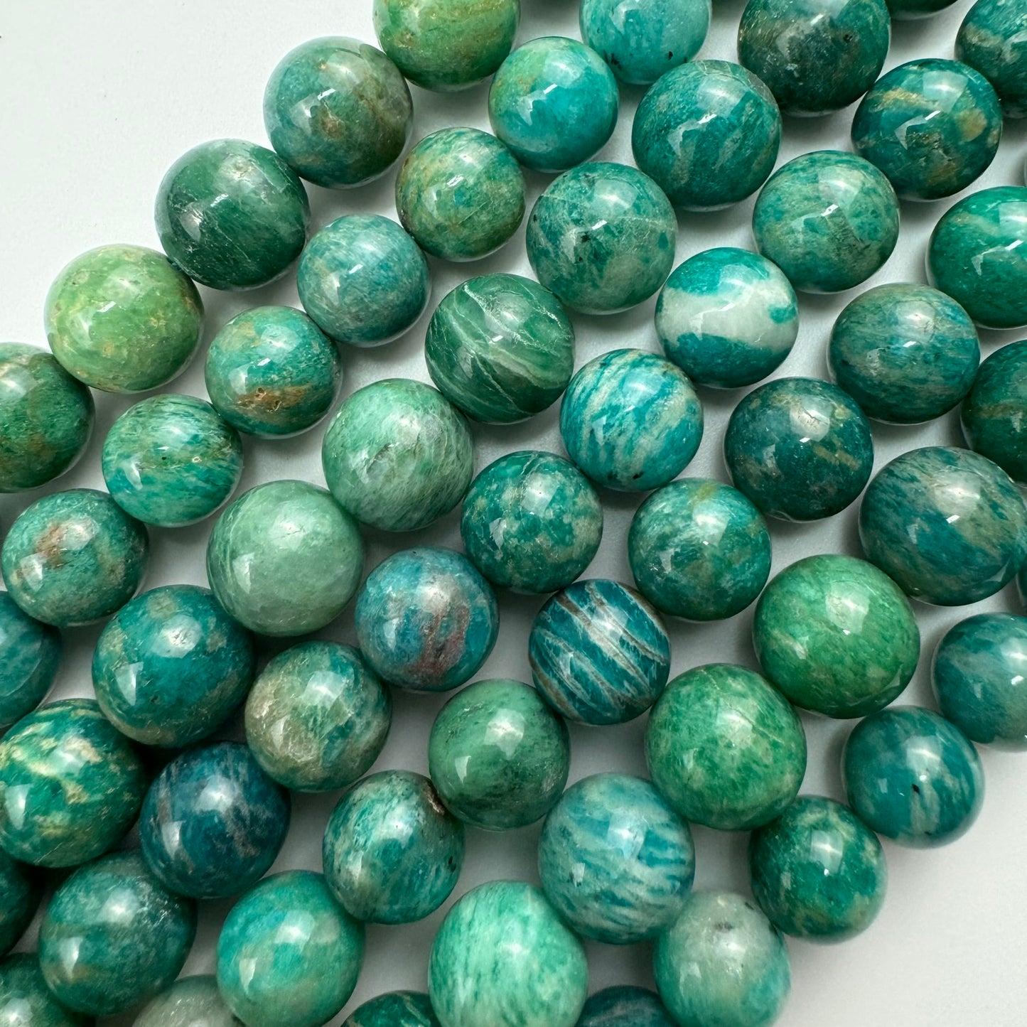 Brazilian Amazonite AAAA Polished Round Gemstone Beads image 4