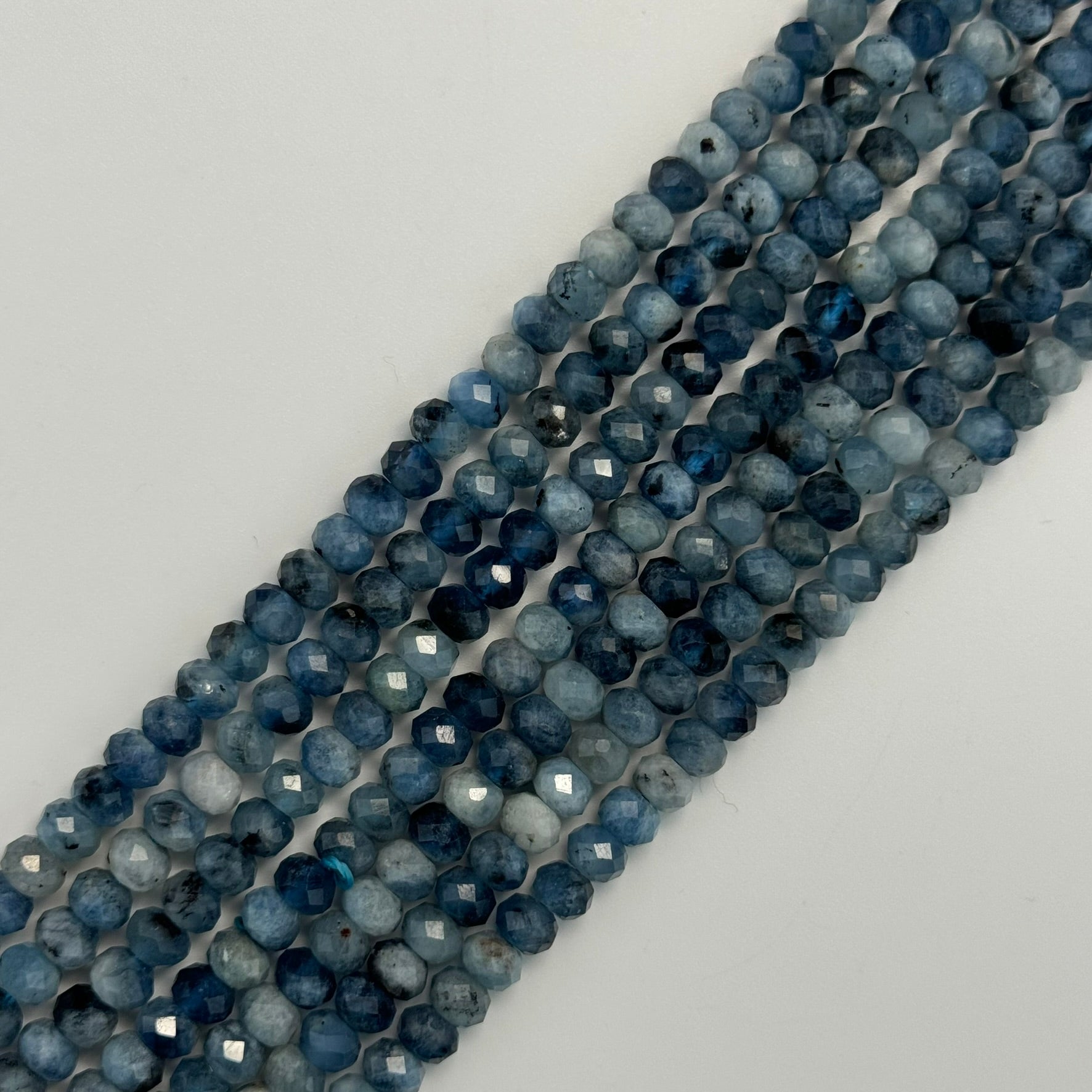 Aquamarine Faceted Rondelle Bead Gemstone Beads image 9