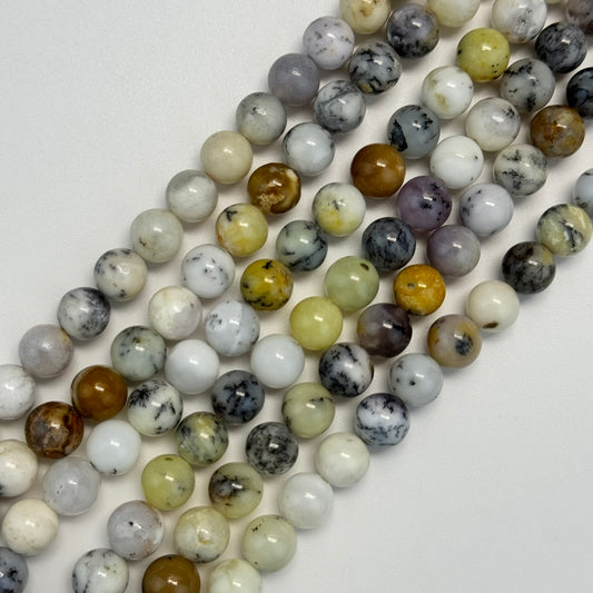 Dendritic Opal Polished Round Beads