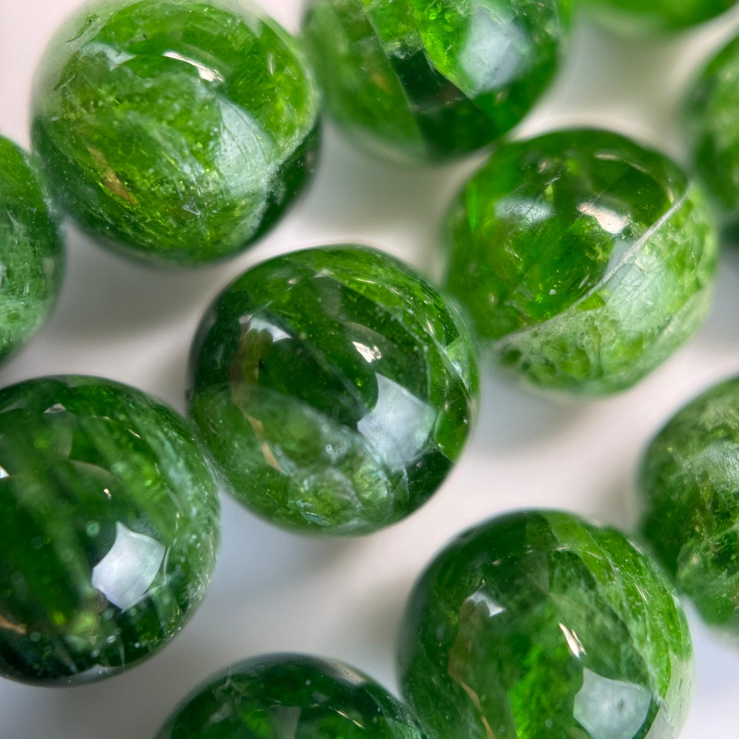 Diopside AAA Polished Round Beads image 1