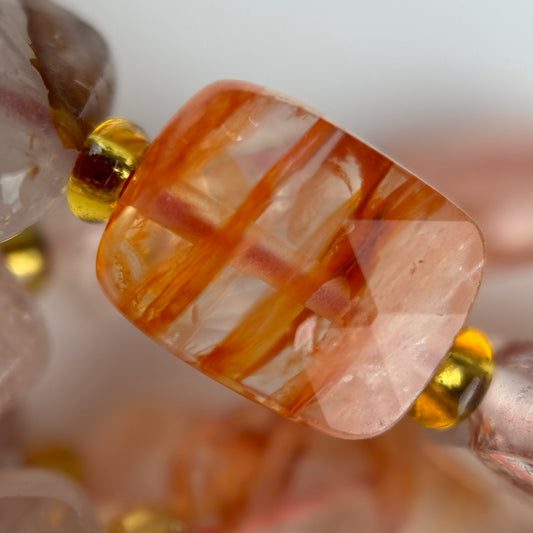 Hematoid Quartz Quartz Rectangular Faceted Cushion Cut Beads