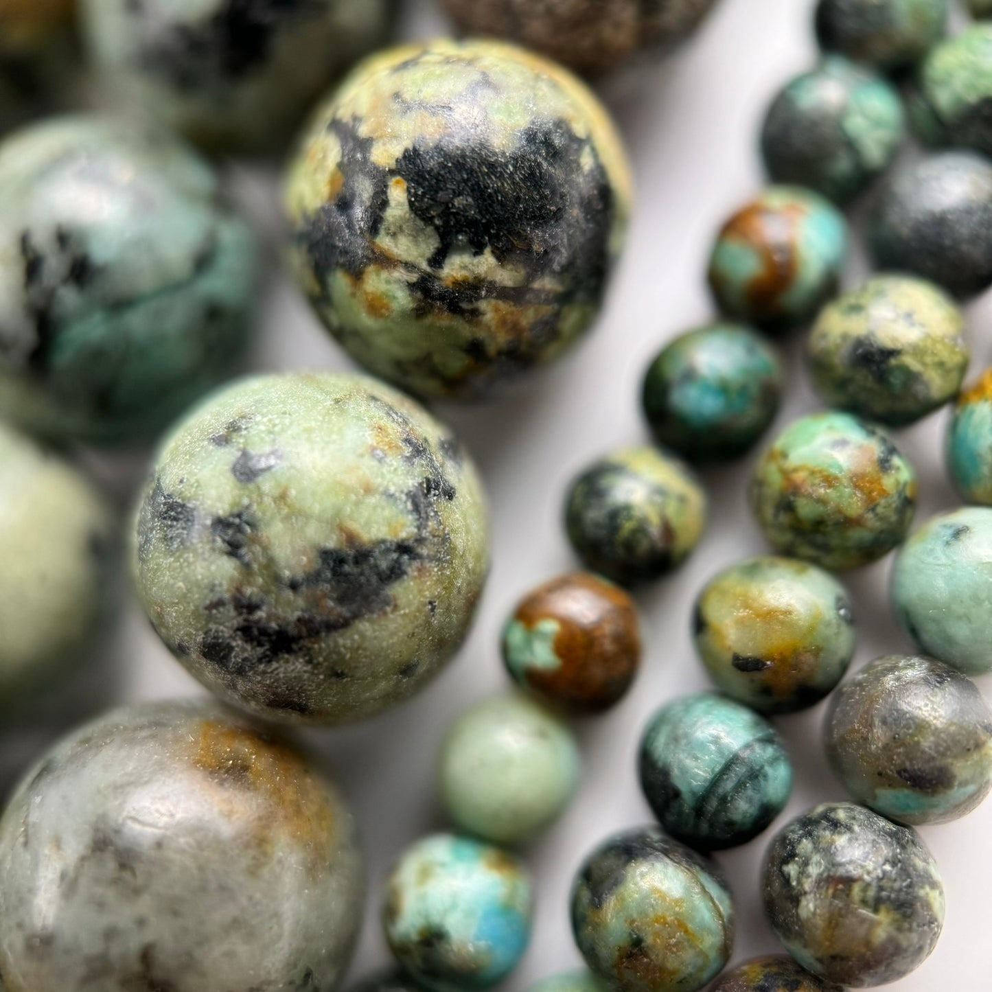 African Turquoise (Jasper) Polished Round Beads image 4