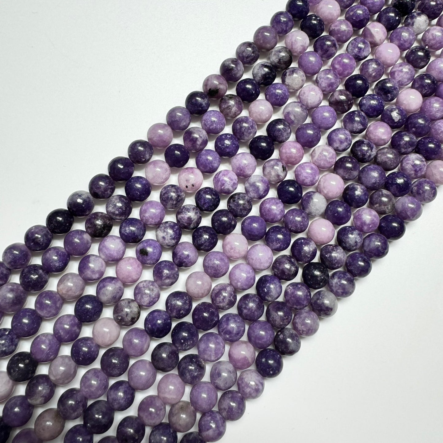 Lepidolite A Polished Round Beads image 4