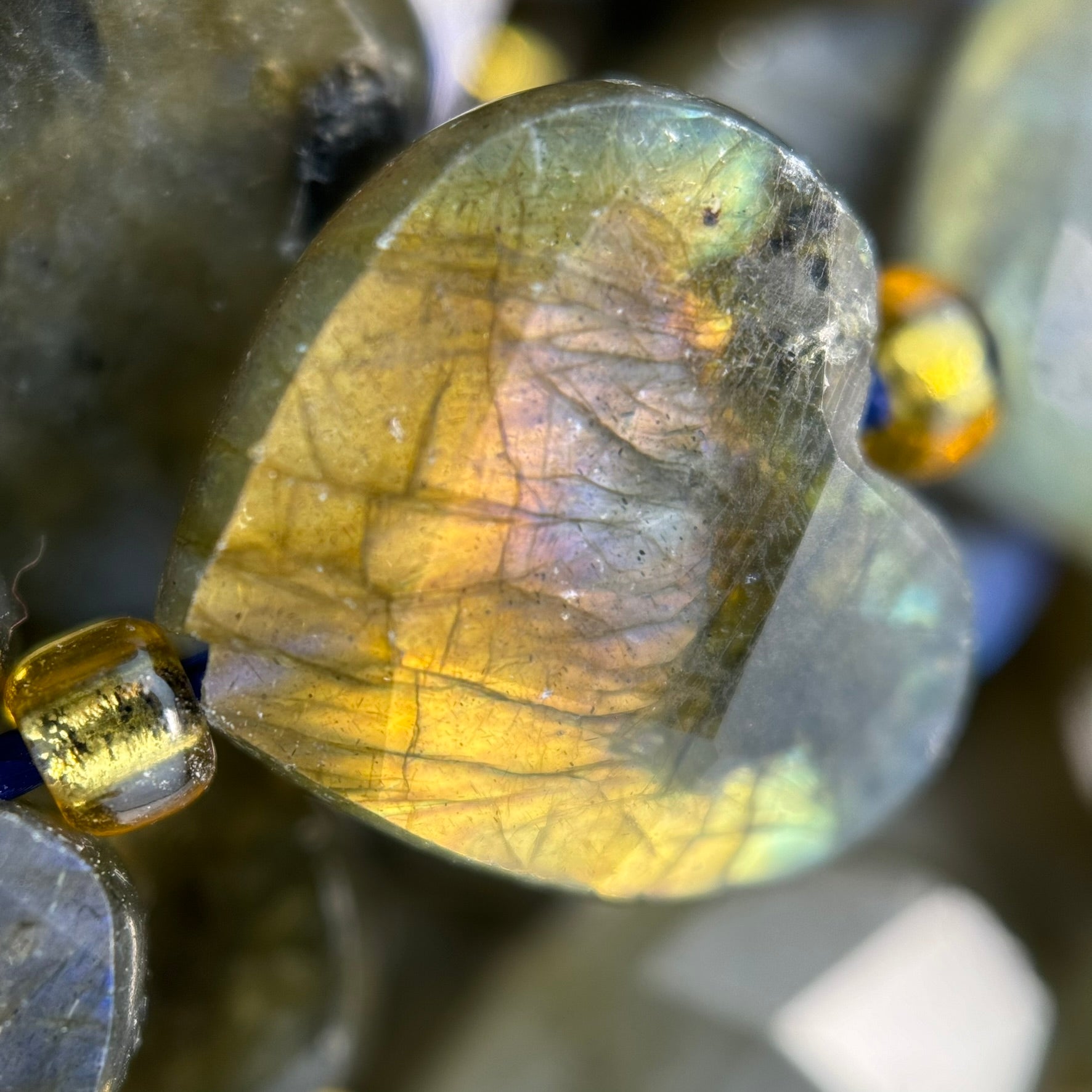 Labradorite Faceted Heart Shape Beads image 5