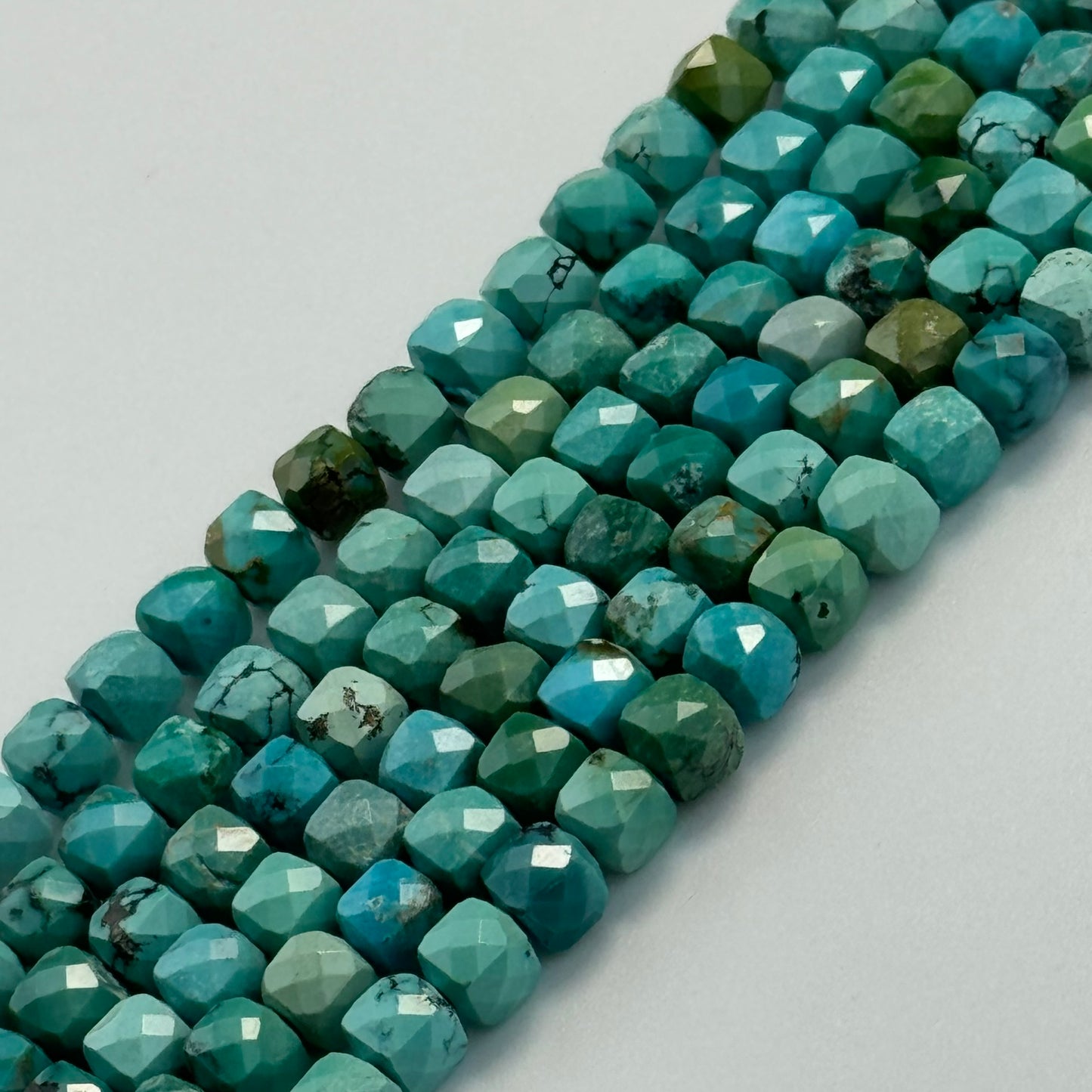 Turquoise Square Beads image 3