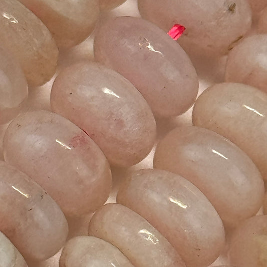 Morganite Beads - Rondelle Polished Beads