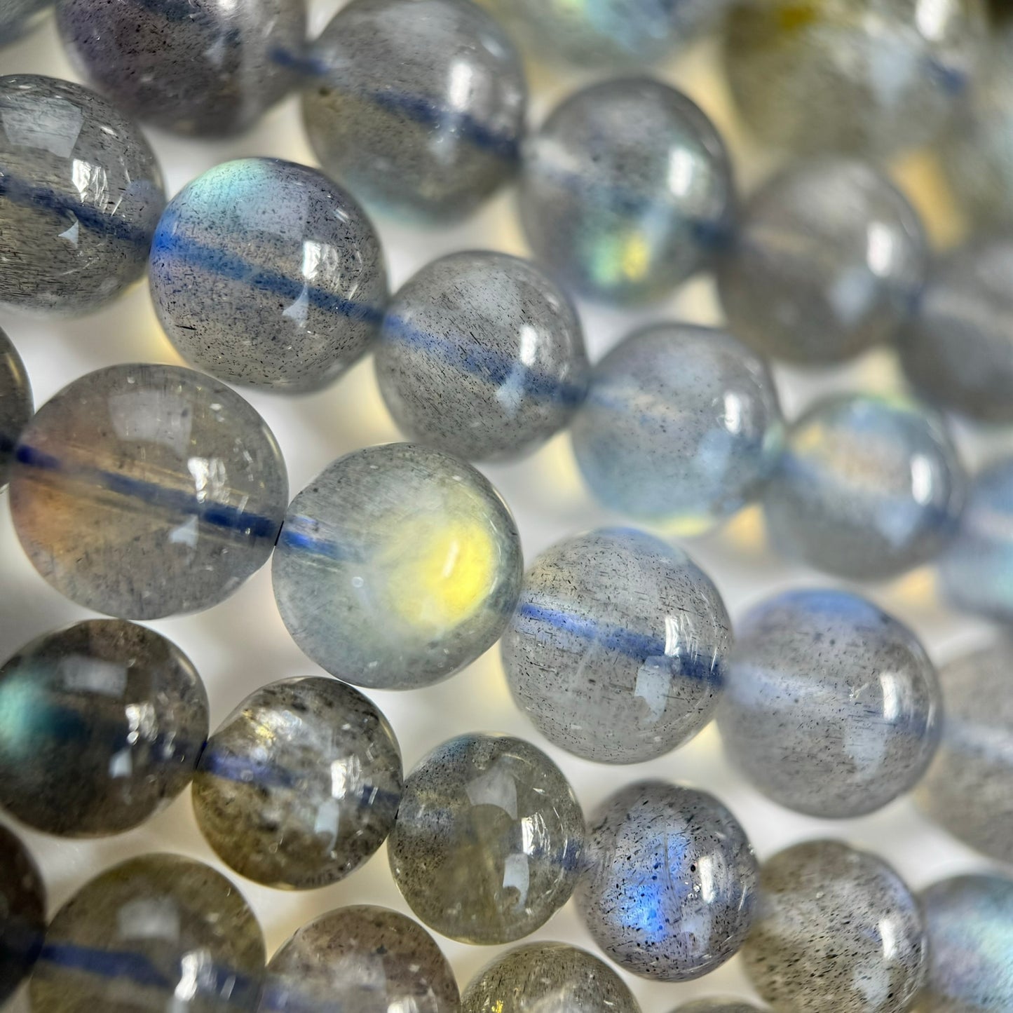 Labradorite AAAA Polished Round Beads - high quality labradorite image 11
