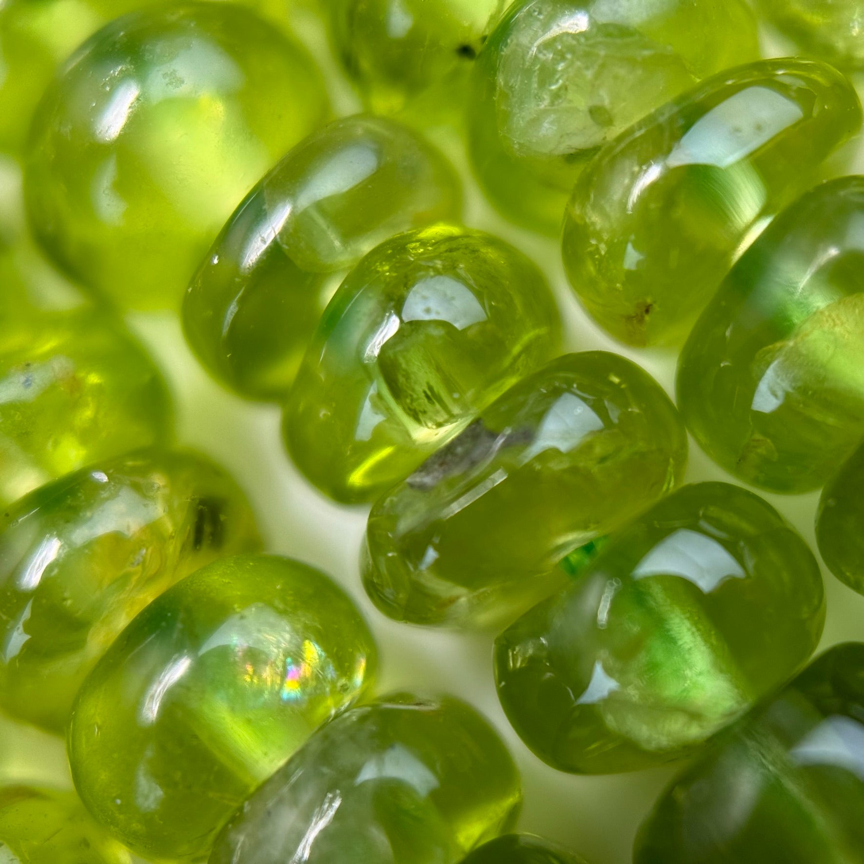 Peridot AA Rondelle Polished Beads image 7
